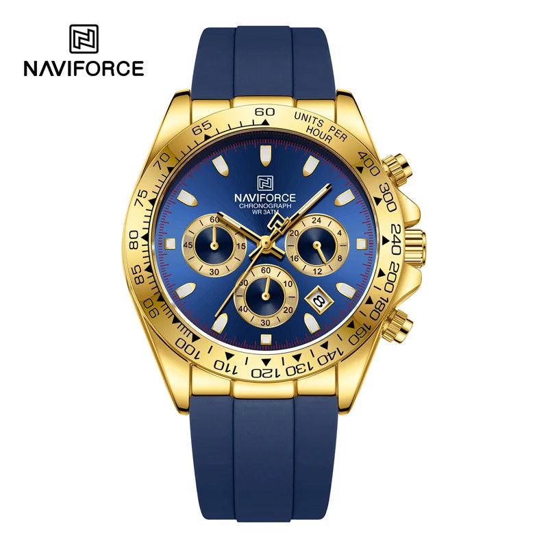 Montre de Luxe NAVIFORCE Homme, Étanche, Chronographe, Silicone, Quartz | Wayne Outfitters aliexpress