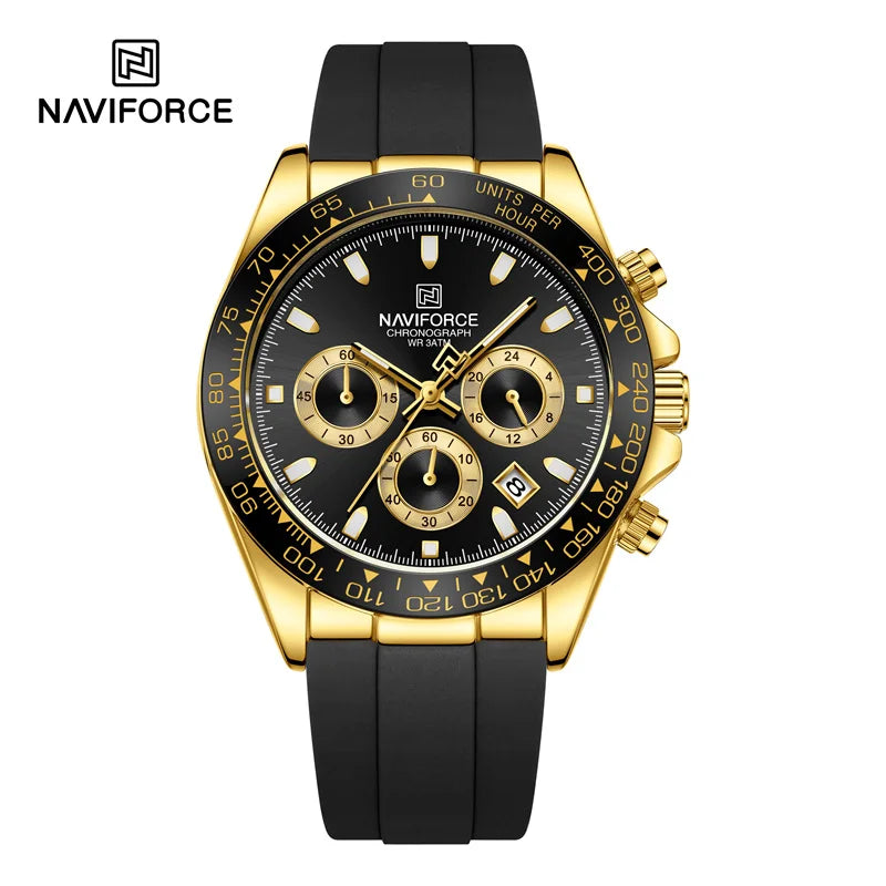 Montre de Luxe NAVIFORCE Homme, Étanche, Chronographe, Silicone, Quartz | Wayne Outfitters aliexpress