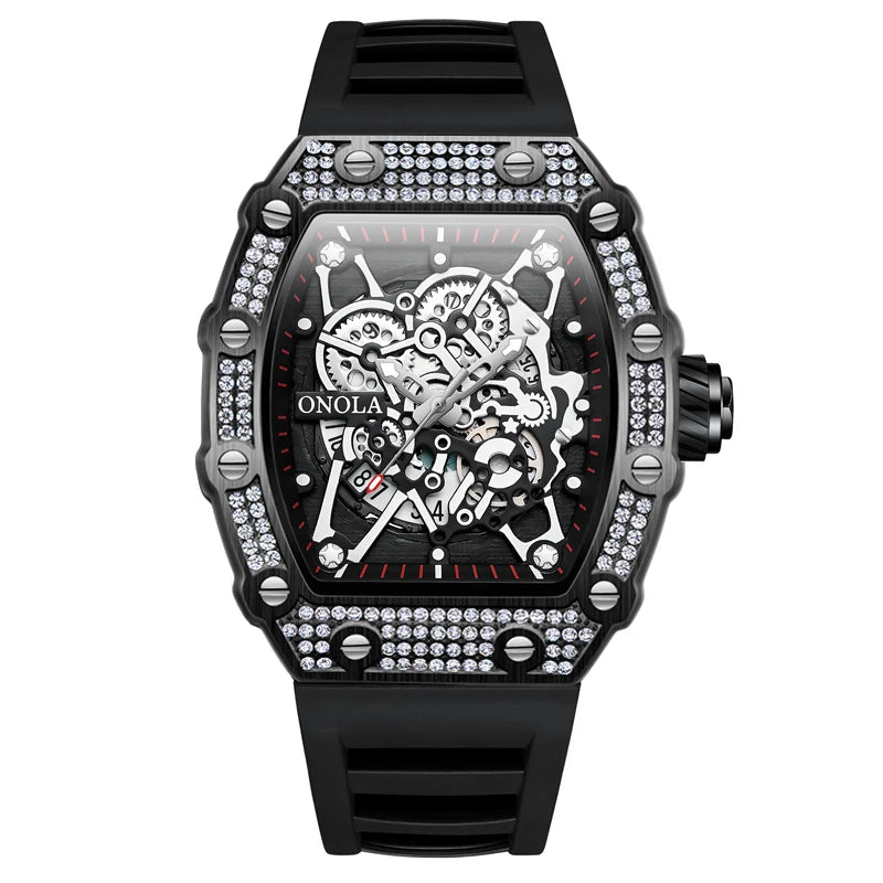 Montre ONOLA Homme, Quartz, Design Incrusté de Diamants, Étanche | Wayne Outfitters aliexpress