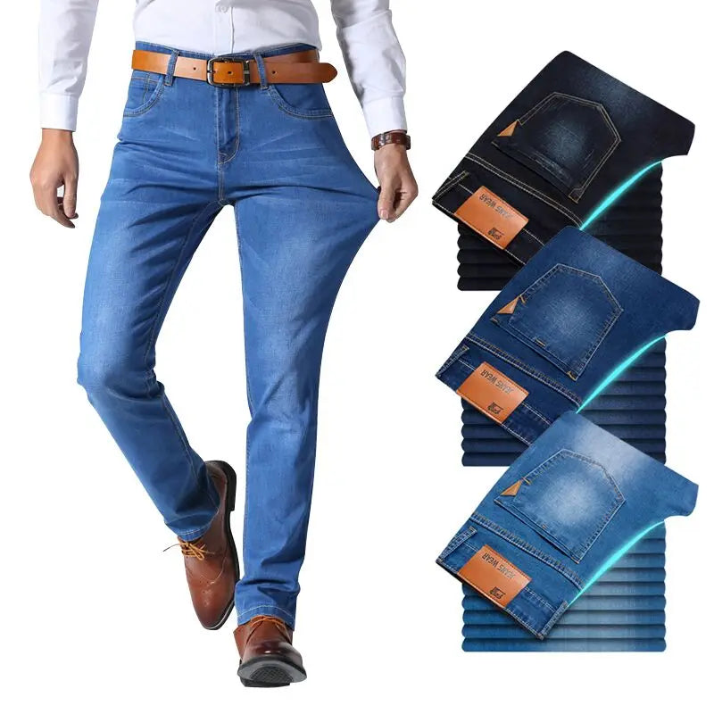 Jean Slim Homme, Pantalon en Jean Extensible, Décontracté | Brother Wang | Wayne Outfitters aliexpress