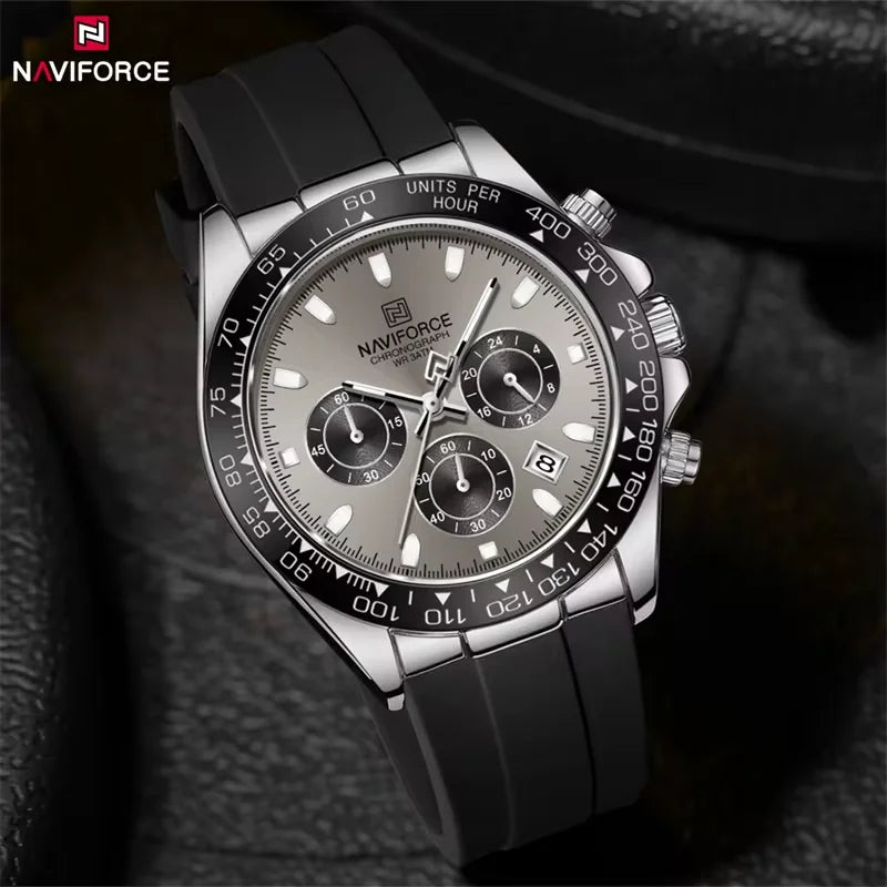 Montre de Luxe NAVIFORCE Homme, Étanche, Chronographe, Silicone, Quartz | Wayne Outfitters aliexpress