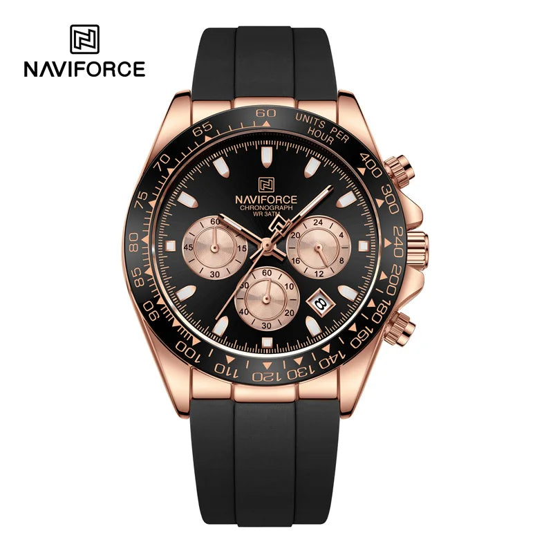 Montre de Luxe NAVIFORCE Homme, Étanche, Chronographe, Silicone, Quartz | Wayne Outfitters aliexpress