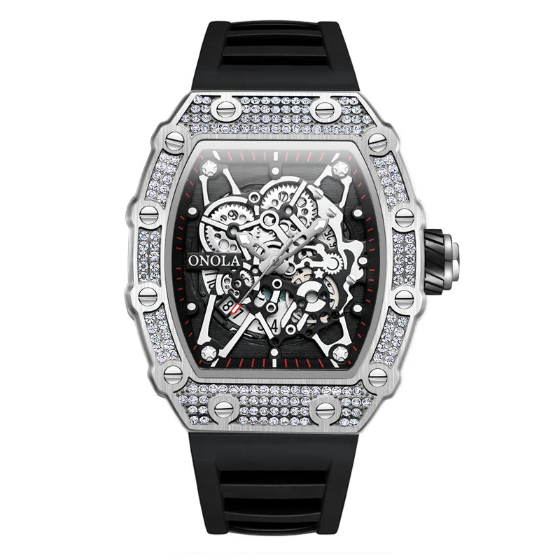 Montre ONOLA Homme, Quartz, Design Incrusté de Diamants, Étanche | Wayne Outfitters aliexpress