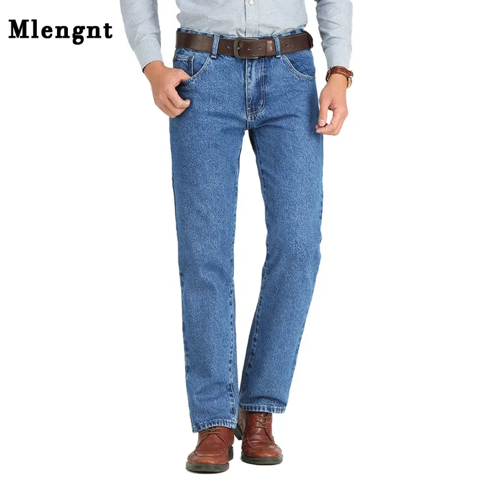 Jean Classique Homme, Pantalon en Denim Coupe Droite, Extensible, Style Business | Mlengnt | Wayne Outfitters aliexpress