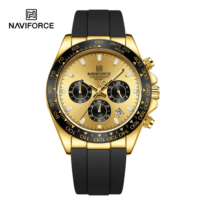 Montre de Luxe NAVIFORCE Homme, Étanche, Chronographe, Silicone, Quartz | Wayne Outfitters aliexpress