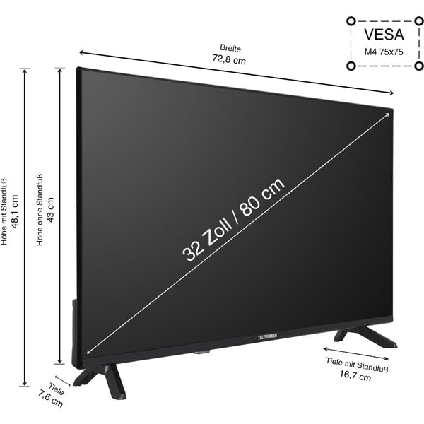 Telefunken D32F751X7CW, LED-Fernseher - Telefunken - vue 7