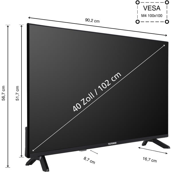 Telefunken QF40AO750S, LED-Fernseher - Telefunken - vue 2