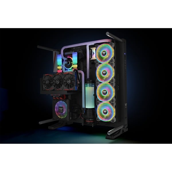 Thermaltake Riing Quad 12 RGB Radiator Fan TT Premium Edition 3 Pack, Gehäuselüfter - Thermaltake - vue 12