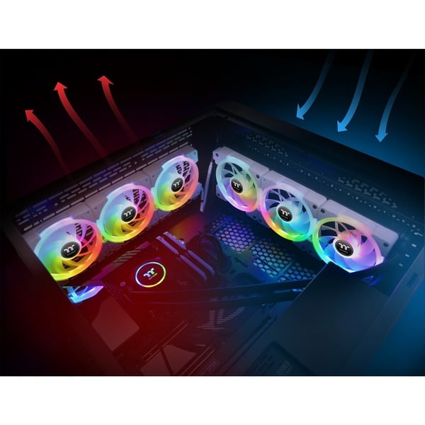 Thermaltake SWAFAN EX12 RGB PC Cooling Fan White TT Premium Edition, Gehäuselüfter - Thermaltake - vue 17
