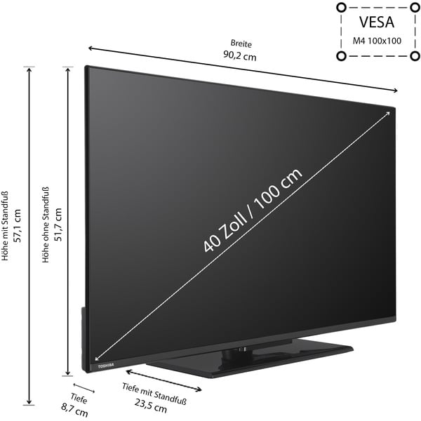 Toshiba 40QV3F63DAZ, QLED-Fernseher - Toshiba - vue 2