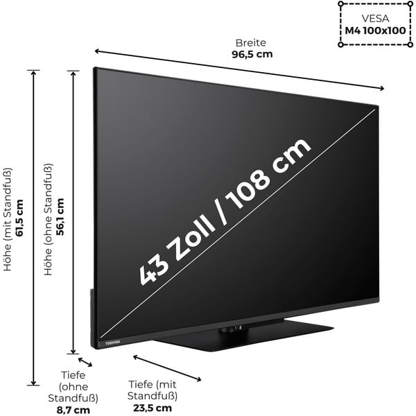 Toshiba 43UV3463DA, LED-Fernseher - Toshiba - vue 3