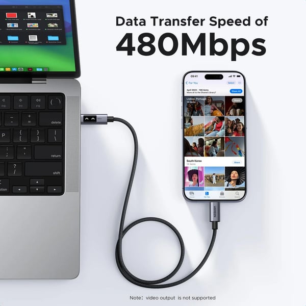 (€ 9,91 / 1 m) UGREEN Uno USB-C auf USB-C câble (100W) - UGREEN - vue 6