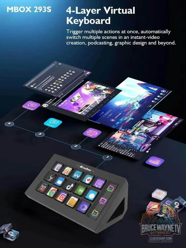 🎛️ Stream Deck Mini – Clavier Visuel 15 Touches LCD Personnalisables | Win / macOS - Legeekshop
