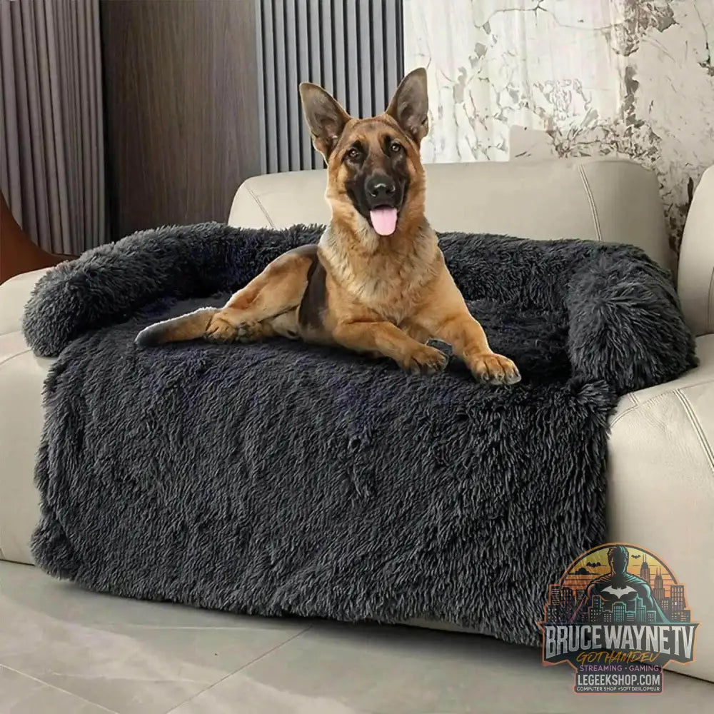 🐶 Lit en peluche pour chien – Coussin double usage lavable & protecteur de canapé - Legeekshop
