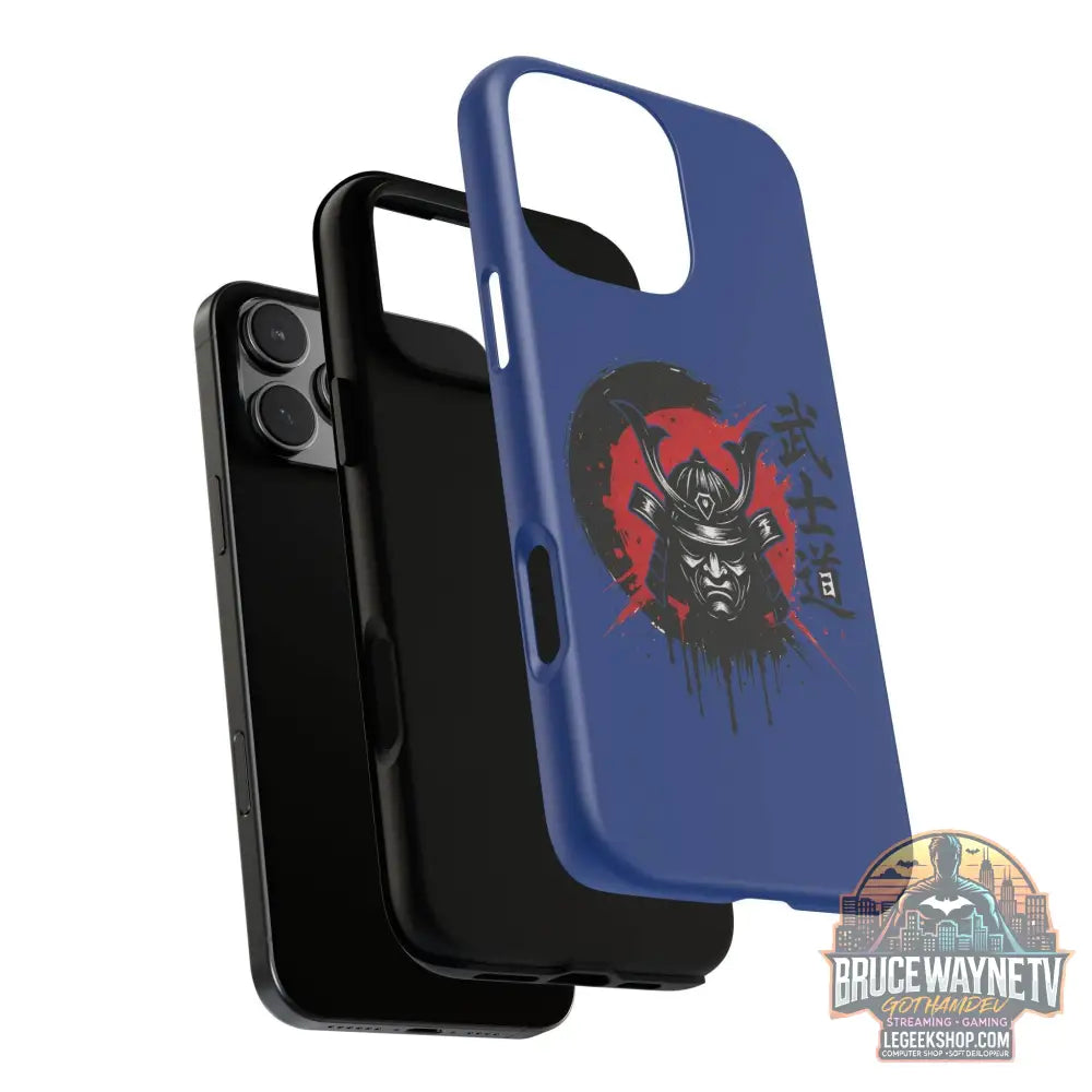 📱 samurai phone case Bleue foncé – coque renforcée iPhone 📱 - Phone Case
