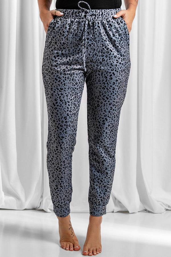 Pièce mode femme léopard, taille élastique, casual — gris · LC77171-11 · LC77171-11-2XL