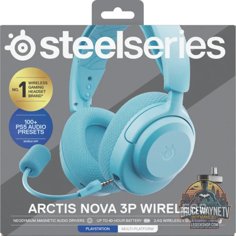 Arctis Nova 3P Wireless Aqua - SteelSeries - vue 9