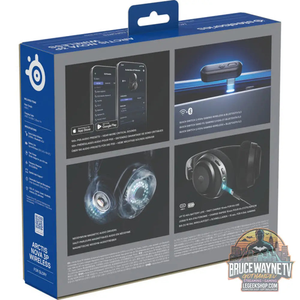 Arctis Nova 3P Wireless Black - SteelSeries - vue 8