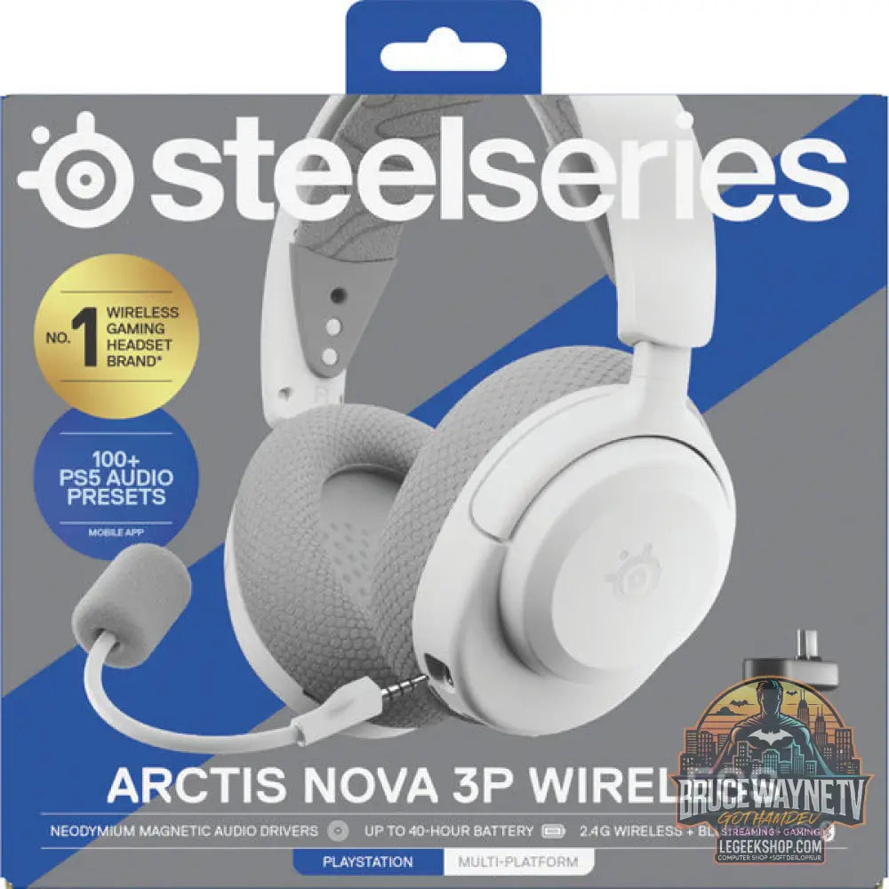 Arctis Nova 3P Wireless White - SteelSeries - vue 9
