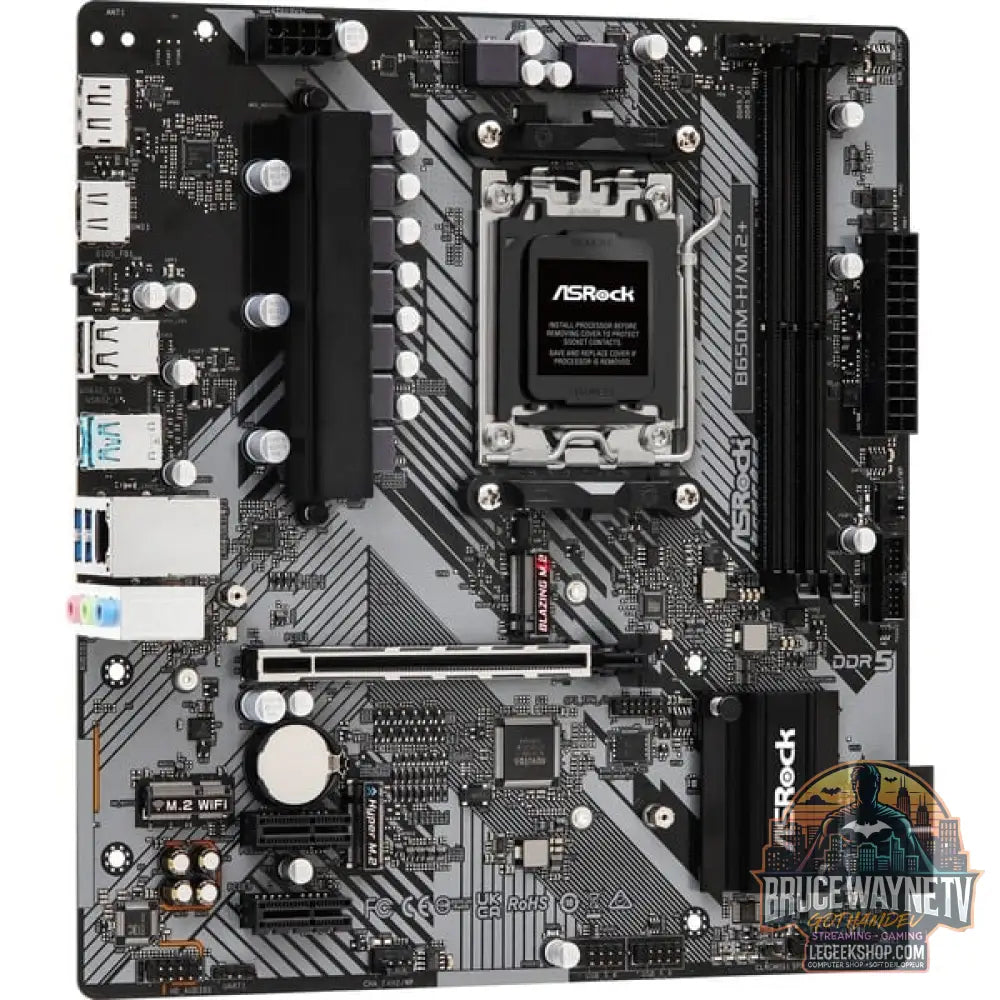 ASRock B650M-H/M.2+, carte mère - ASRock - vue 3