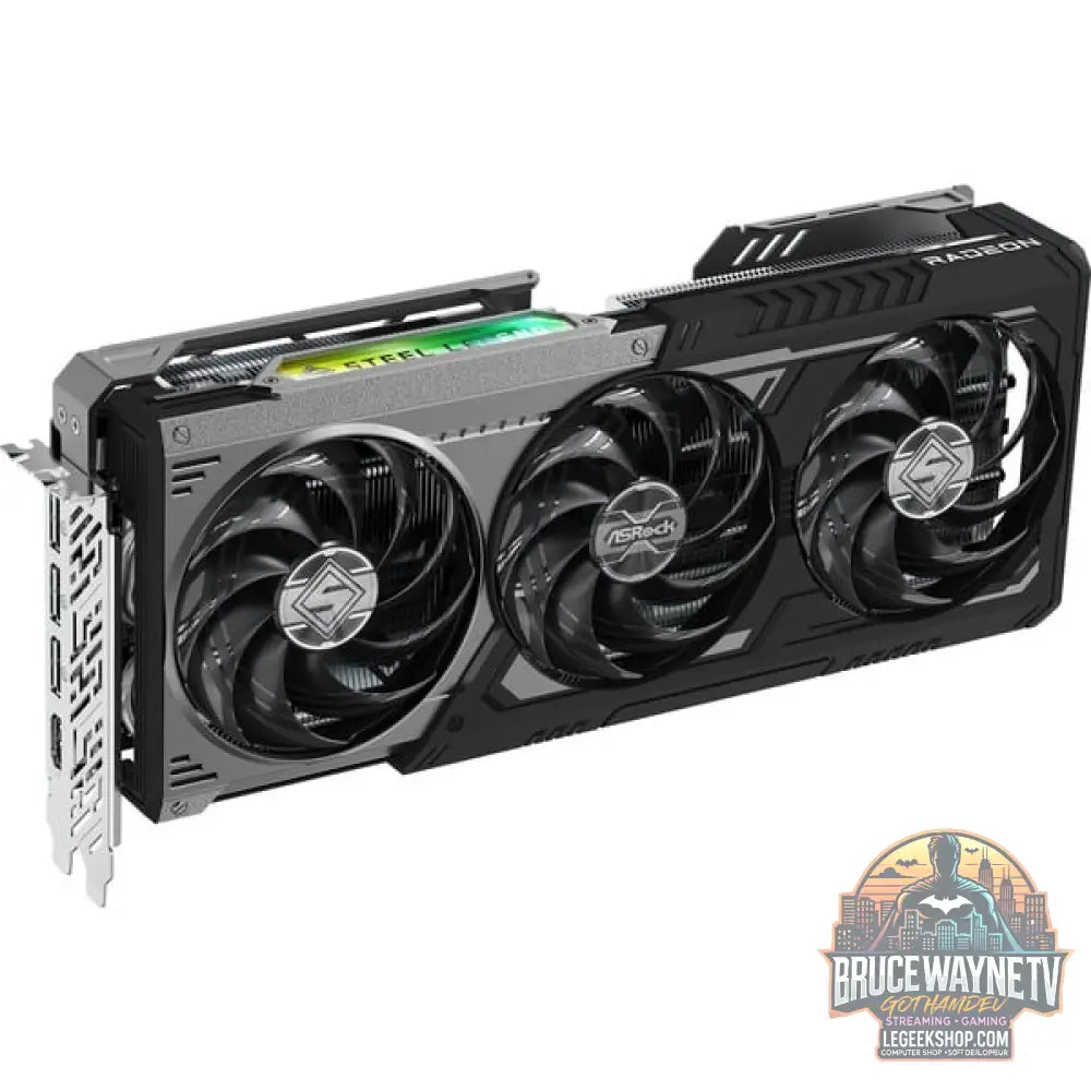 ASRock Radeon RX 9070 XT Steel Legend Dark 16GB, carte graphique - ASRock - vue 4