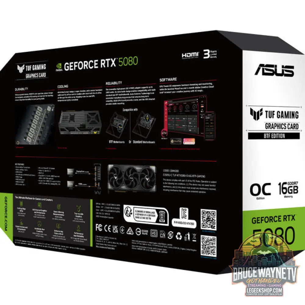 ASUS GeForce RTX 5080 TUF OC BTF Edition, carte graphique - ASUS - vue 15