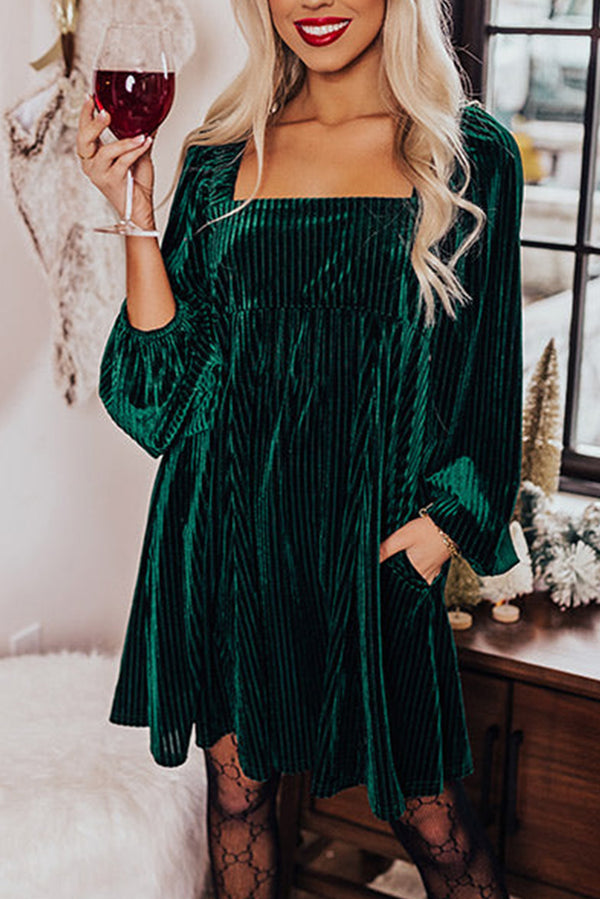 Robe femme velours — vert