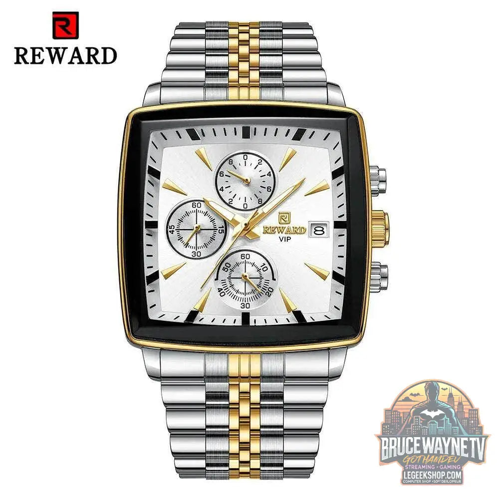 🕶️ REWARD – Montre Homme Quartz Rectangle Bleue Étanche Luxe - Legeekshop
