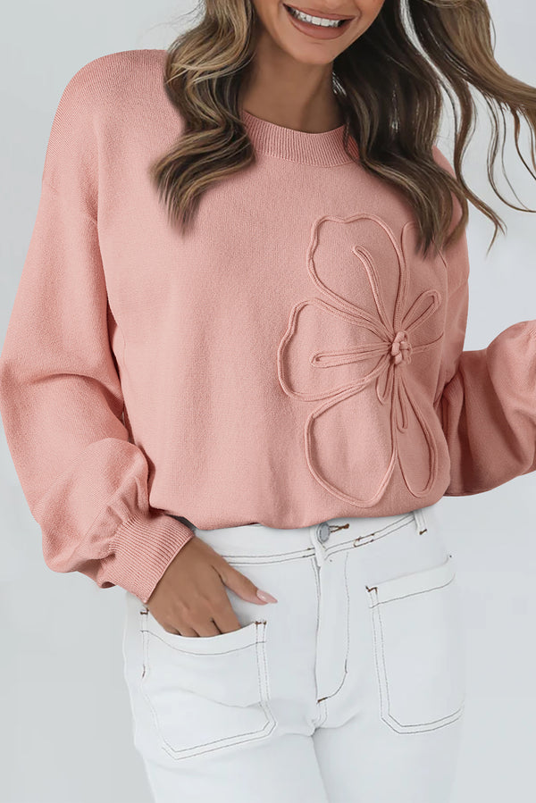 Pull femme manches ballon, épaules tombantes