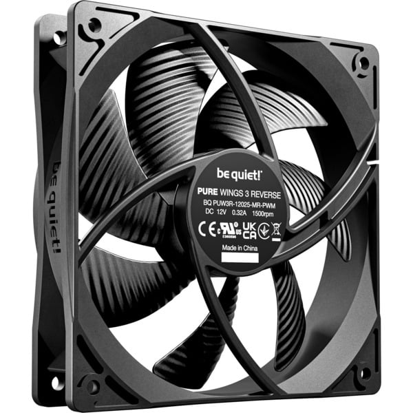 be quiet! Pure Wings 3 120mm PWM Reverse 3-Pack, Gehäuselüfter - be quiet! - vue 3