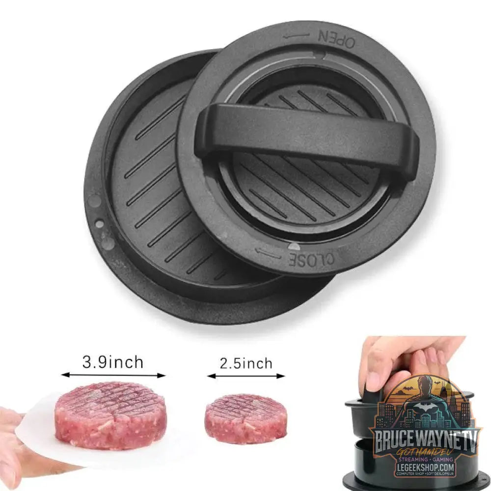 Presse à Hamburgers Acier Inox – Moule Circulaire Antiadhésif – Cuisine Maison - Legeekshop