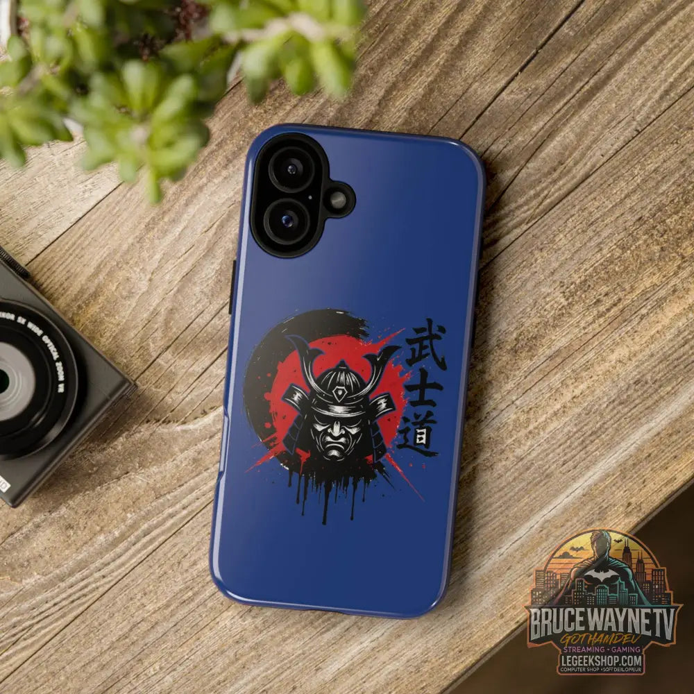 📱 samurai phone case Bleue foncé – coque renforcée iPhone 📱 - Phone Case
