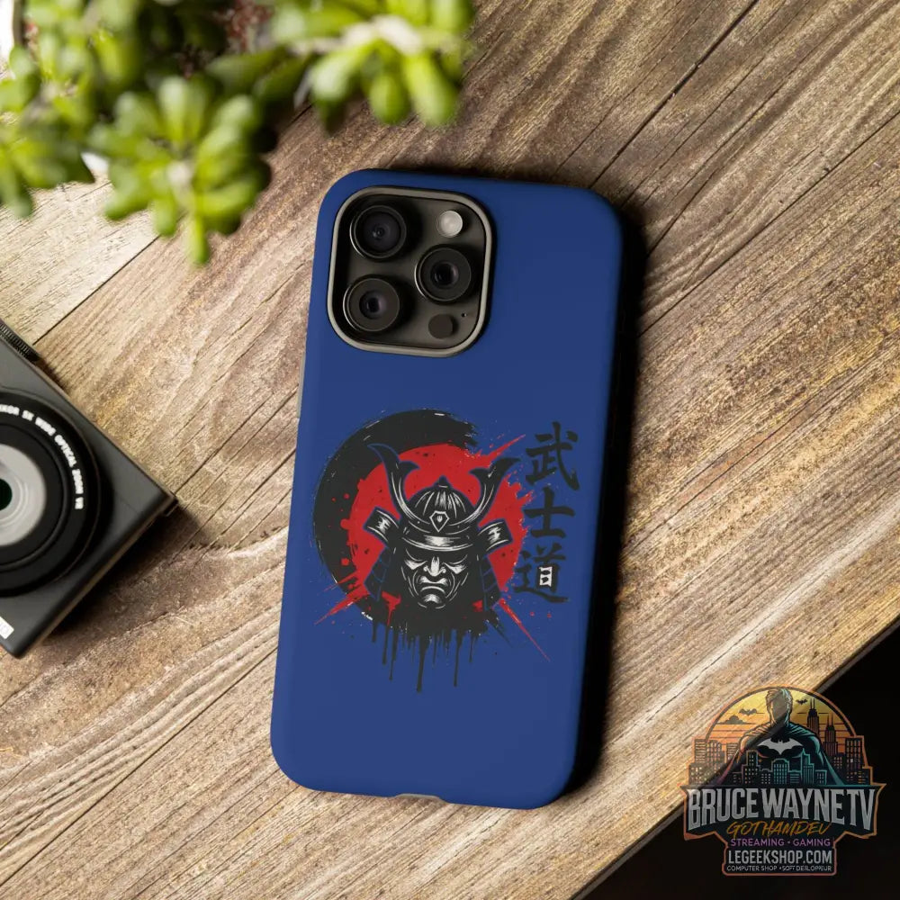 📱 samurai phone case Bleue foncé – coque renforcée iPhone 📱 - Phone Case
