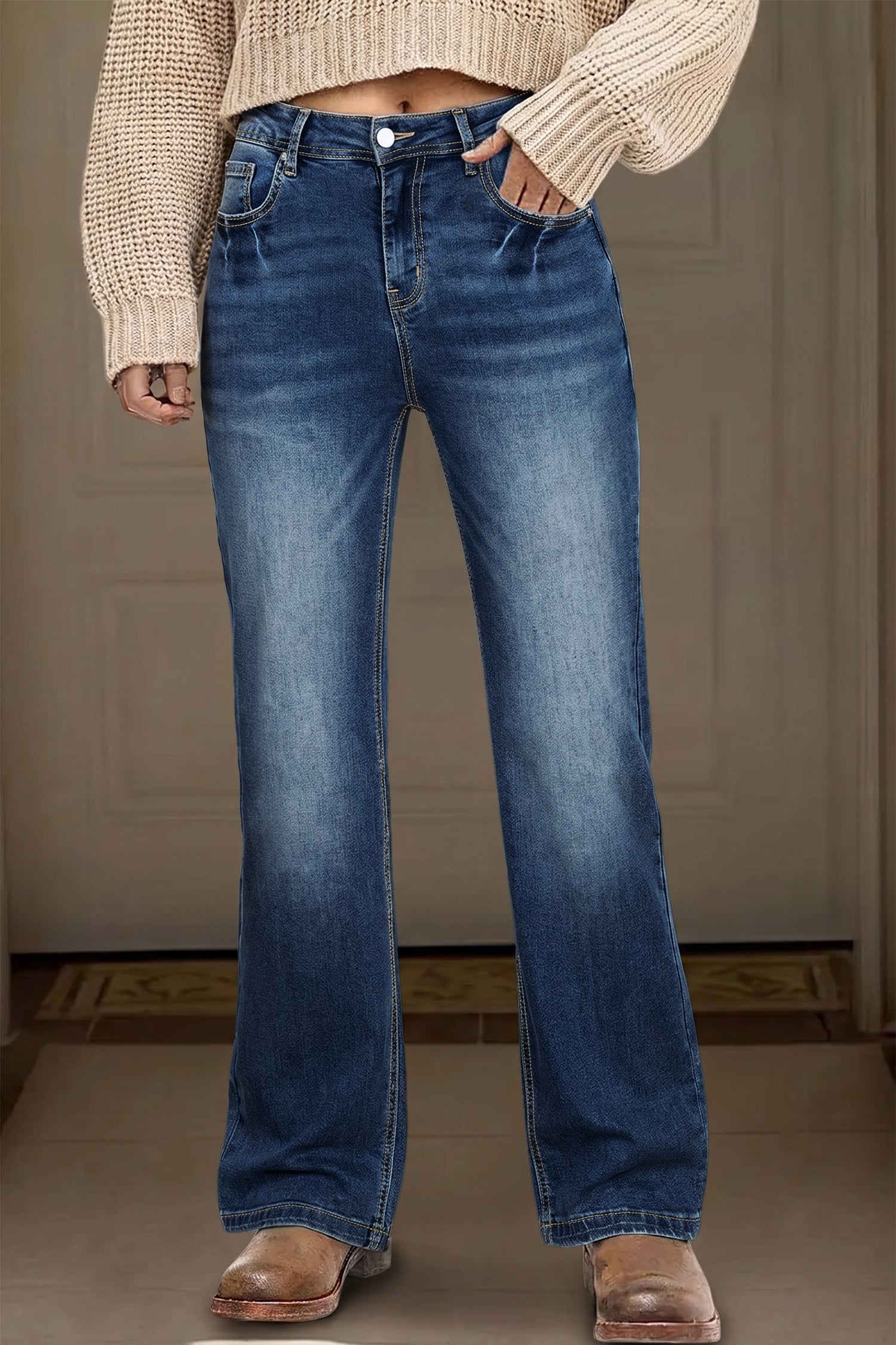 Jean femme casual — bleu
