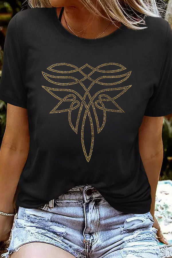 T-shirt femme strass