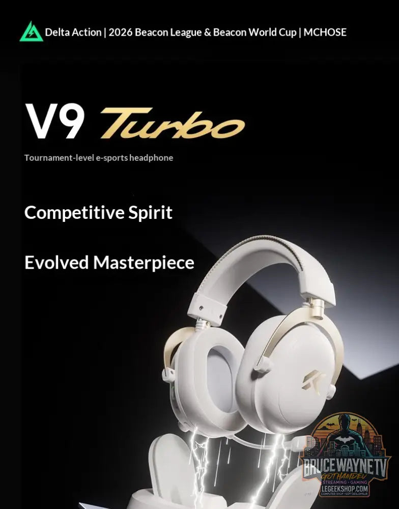 Casque de jeu MCHOSE V9 Turbo prend en charge BT 2.4G connexion sans fil à faible latence vitesse maximale