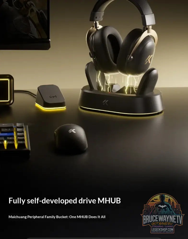 Casque de jeu MCHOSE V9 Turbo prend en charge BT 2.4G connexion sans fil à faible latence vitesse maximale