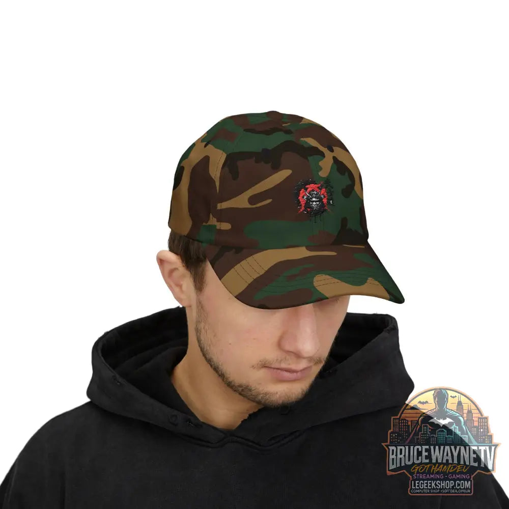 Casquette Dad Cap Loup Samouraï Soleil Rouge Kanji - Casquette
