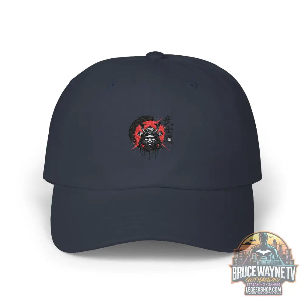 Casquette Dad Cap Loup Samouraï Soleil Rouge Kanji - Navy / One size - Casquette