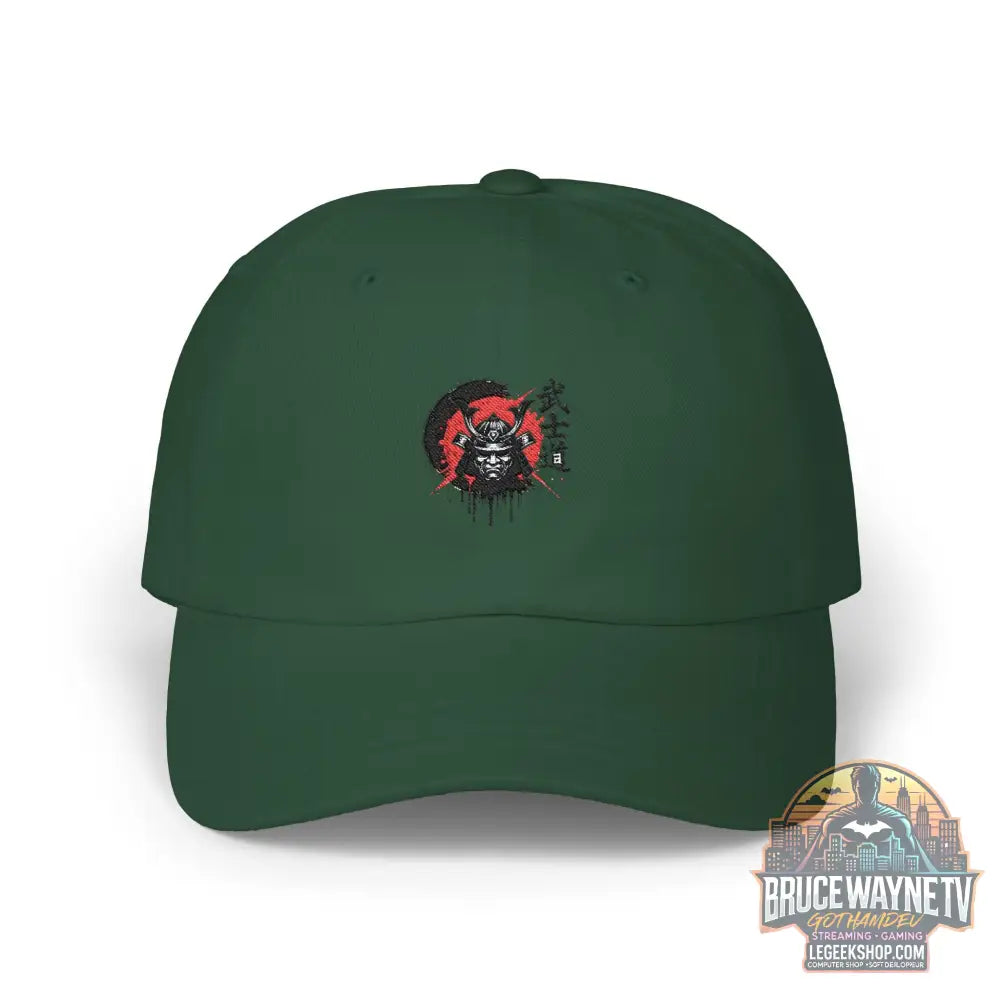 Casquette Dad Cap Loup Samouraï Soleil Rouge Kanji - Spruce / One size - Casquette