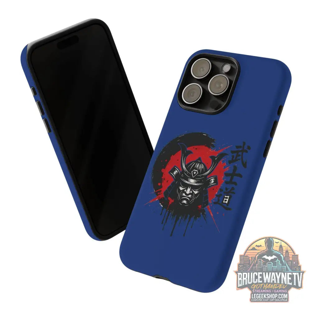 📱 samurai phone case Bleue foncé – coque renforcée iPhone 📱 - Phone Case
