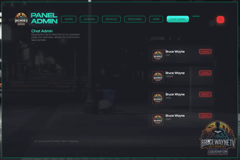 🛠 GothamDev - No Pixel 4.0 Inspired Admin Panel – QB & ESX Roleplay 🎮 - Legeekshop