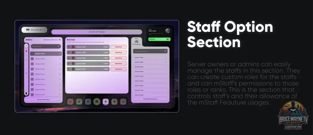 ⚙️ mStaff Remake Open Source – Script Panel Admin FiveM ⚙️ - Legeekshop