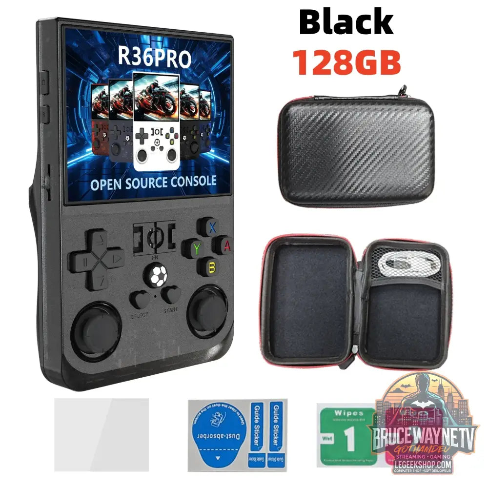 Console Portable R36 PRO - Retro Gaming 22000 Jeux - Écran 3.5’’ IPS - Black 128GB - Console Portable - Retro Gaming