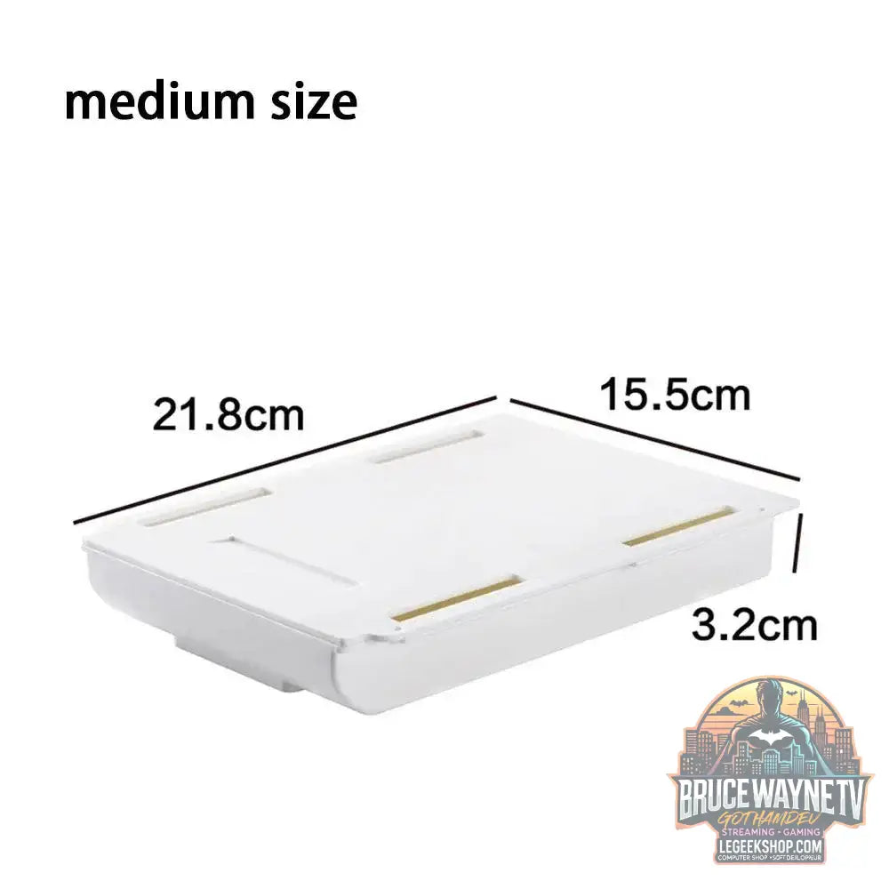 🖇️ Boîte de Rangement Cachée pour Bureau – Tiroir Auto-Adhésif Discret | Organisateur Plastique - Legeekshop