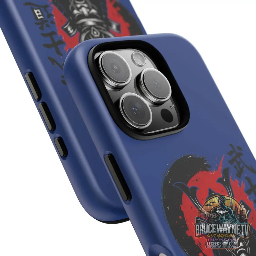 📱 samurai phone case Bleue foncé – coque renforcée iPhone 📱 - Phone Case