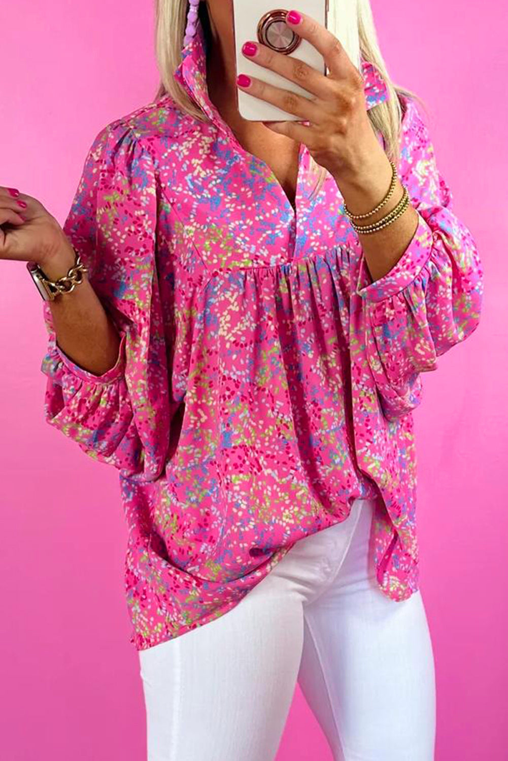 Blouse femme col V