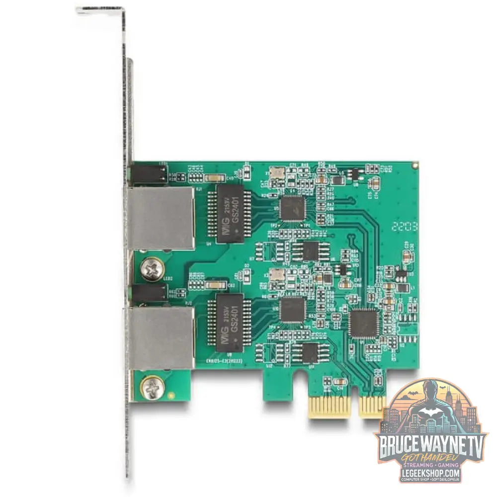 DeLOCK PCI Express x1 Karte 2 x RJ45 2,5 Gigabit LAN RTL8125, adaptateur réseau - DeLOCK - vue 2