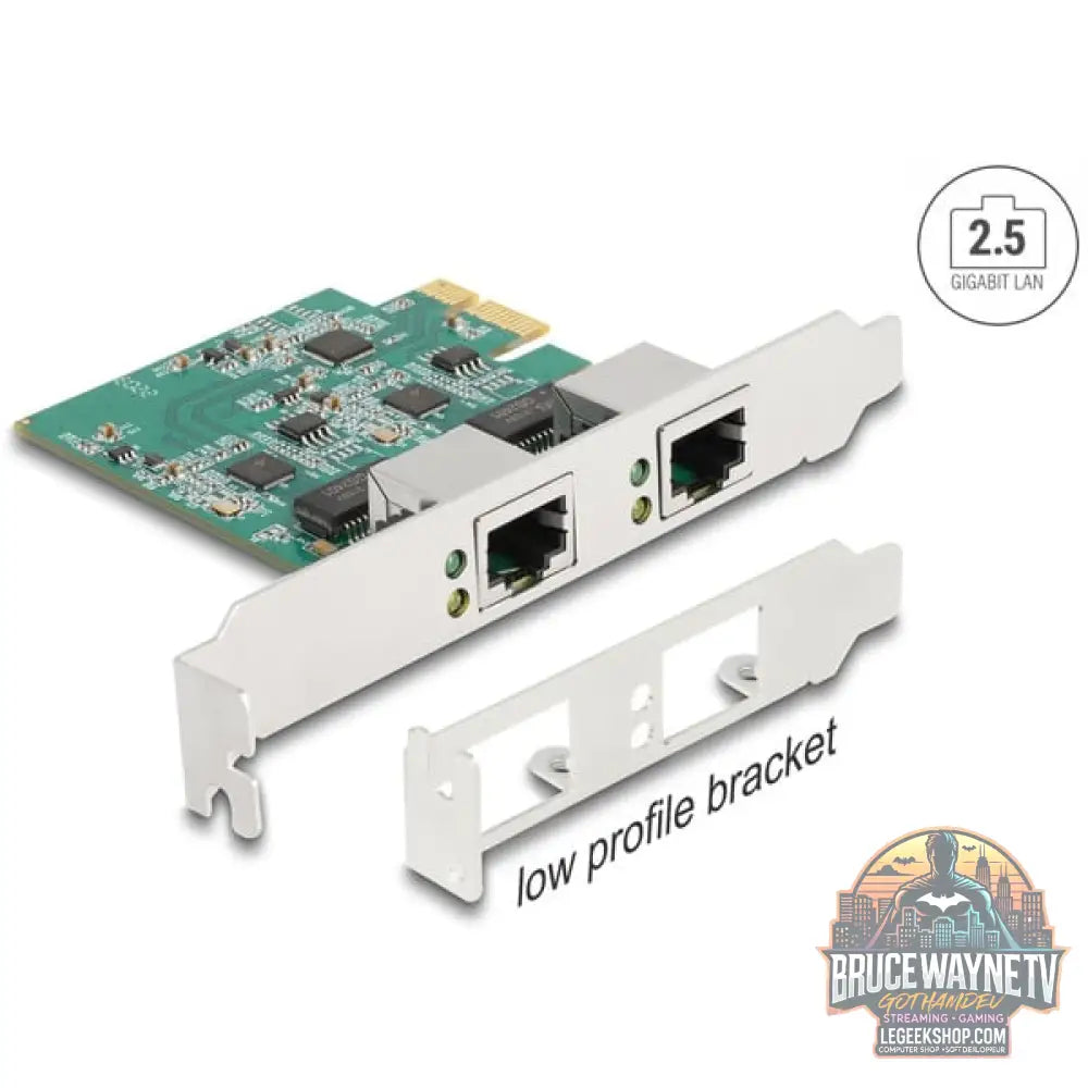 DeLOCK PCI Express x1 Karte 2 x RJ45 2,5 Gigabit LAN RTL8125, adaptateur réseau - DeLOCK - vue 3