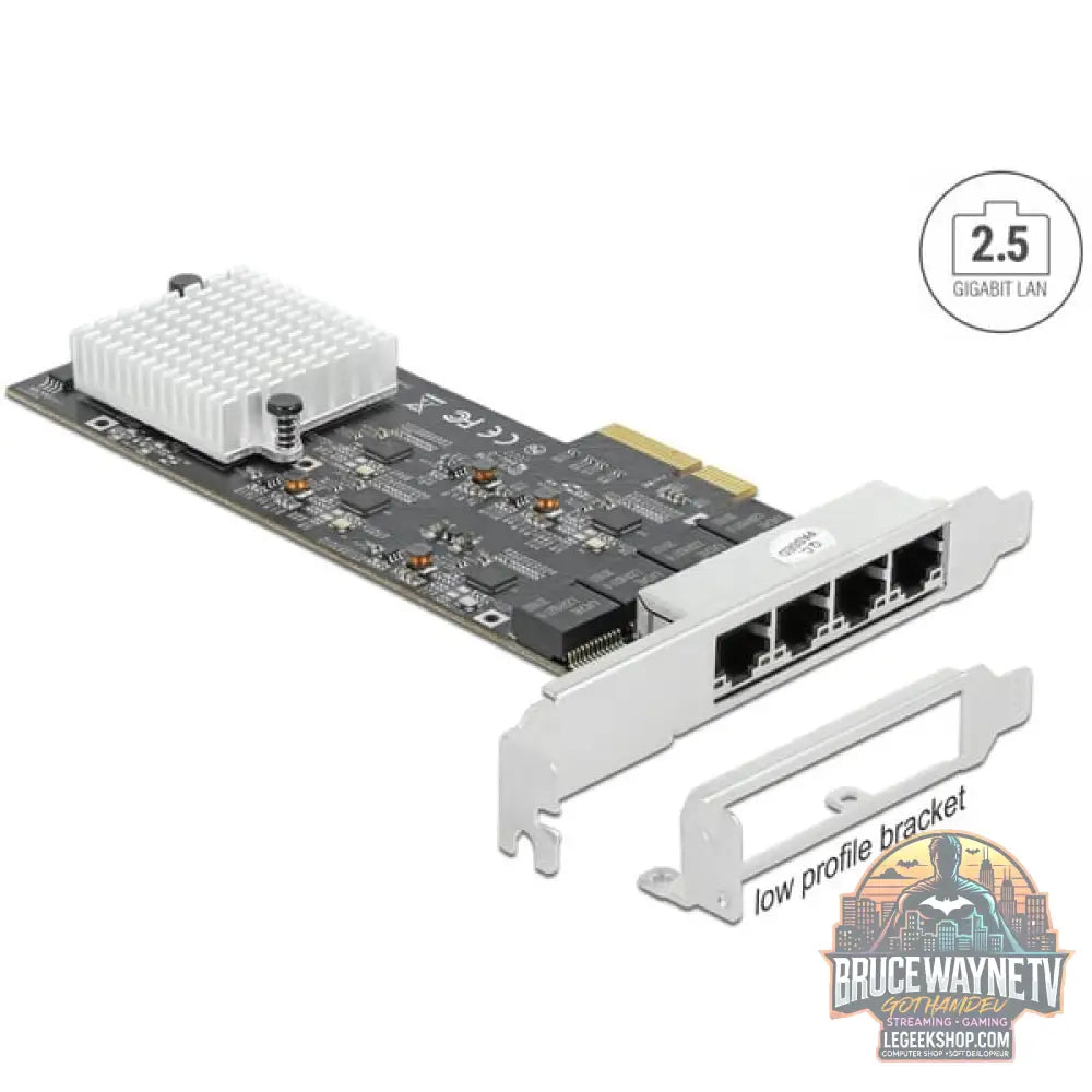 DeLOCK PCI Express x4 zu 4 x RJ45 2,5 GbE, adaptateur réseau - DeLOCK - vue 4